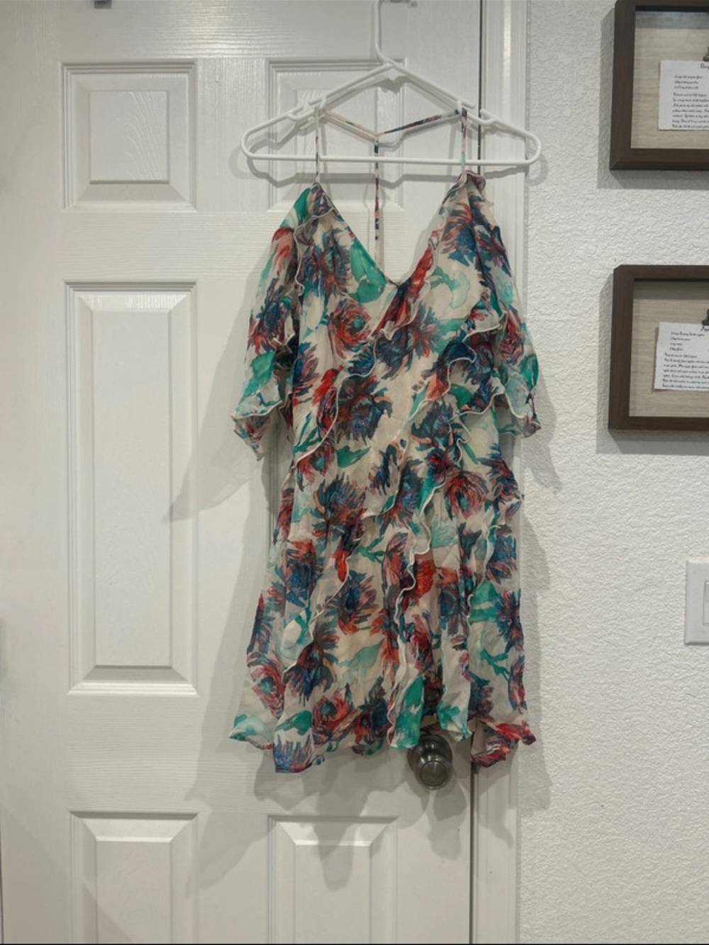 NWT Anthropologie Floral Ruffle Dress